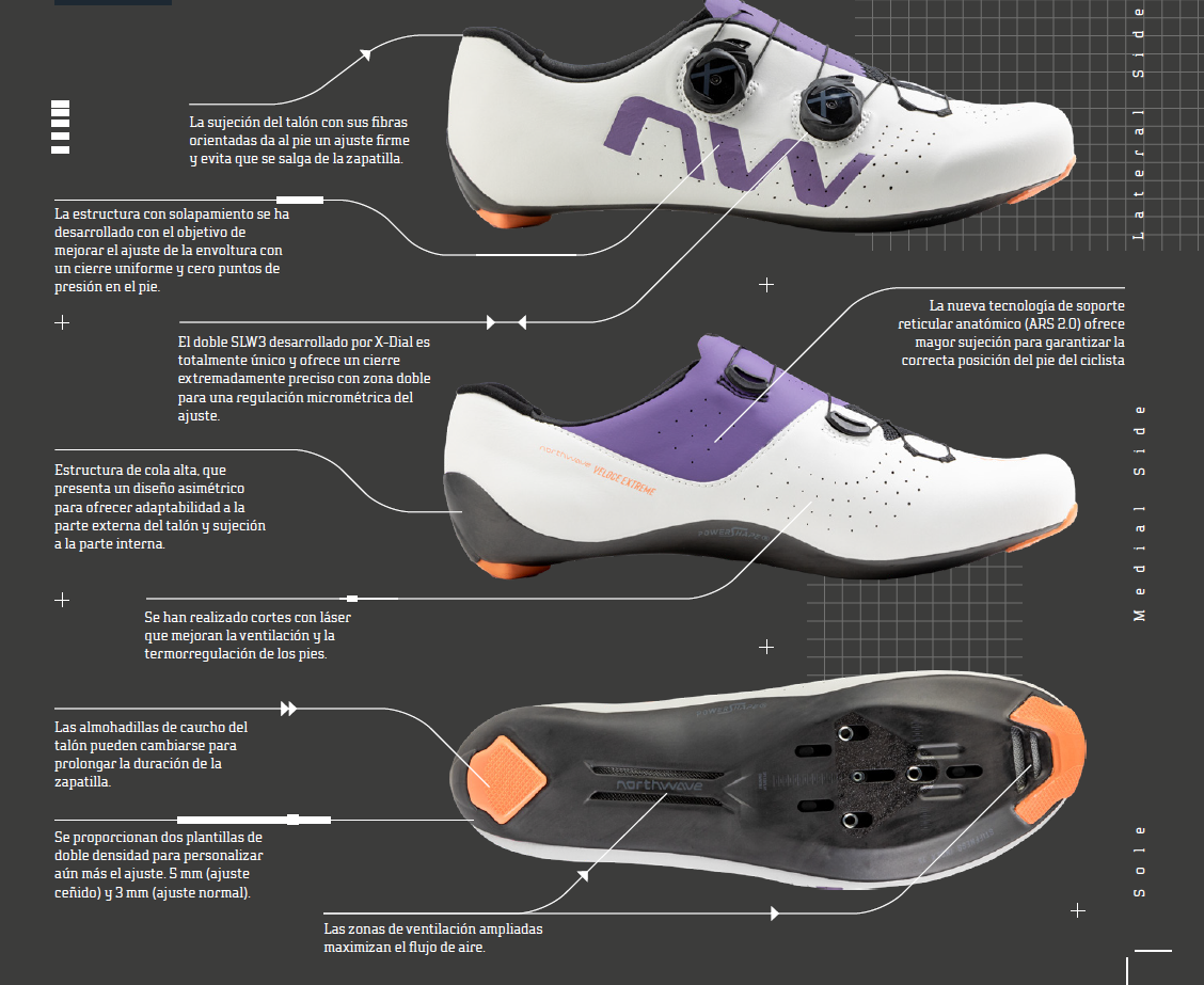 Zapatillas Northwave VELOCE EXTREME Gris Claro-Morado